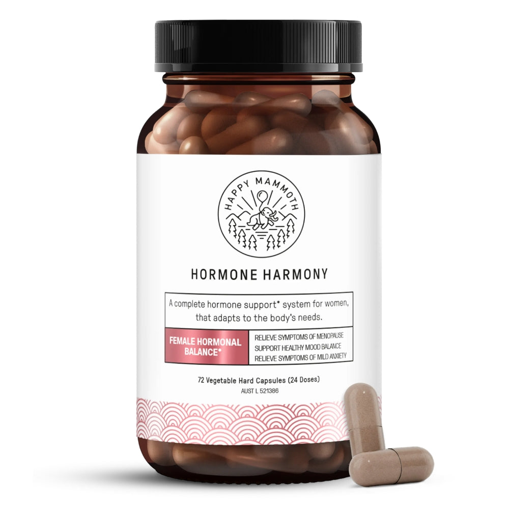 Happy Mammoth Hormone Harmony Hormone Balance Supplement for Women – Menopause & Perimenopause Support, 72 Capsules