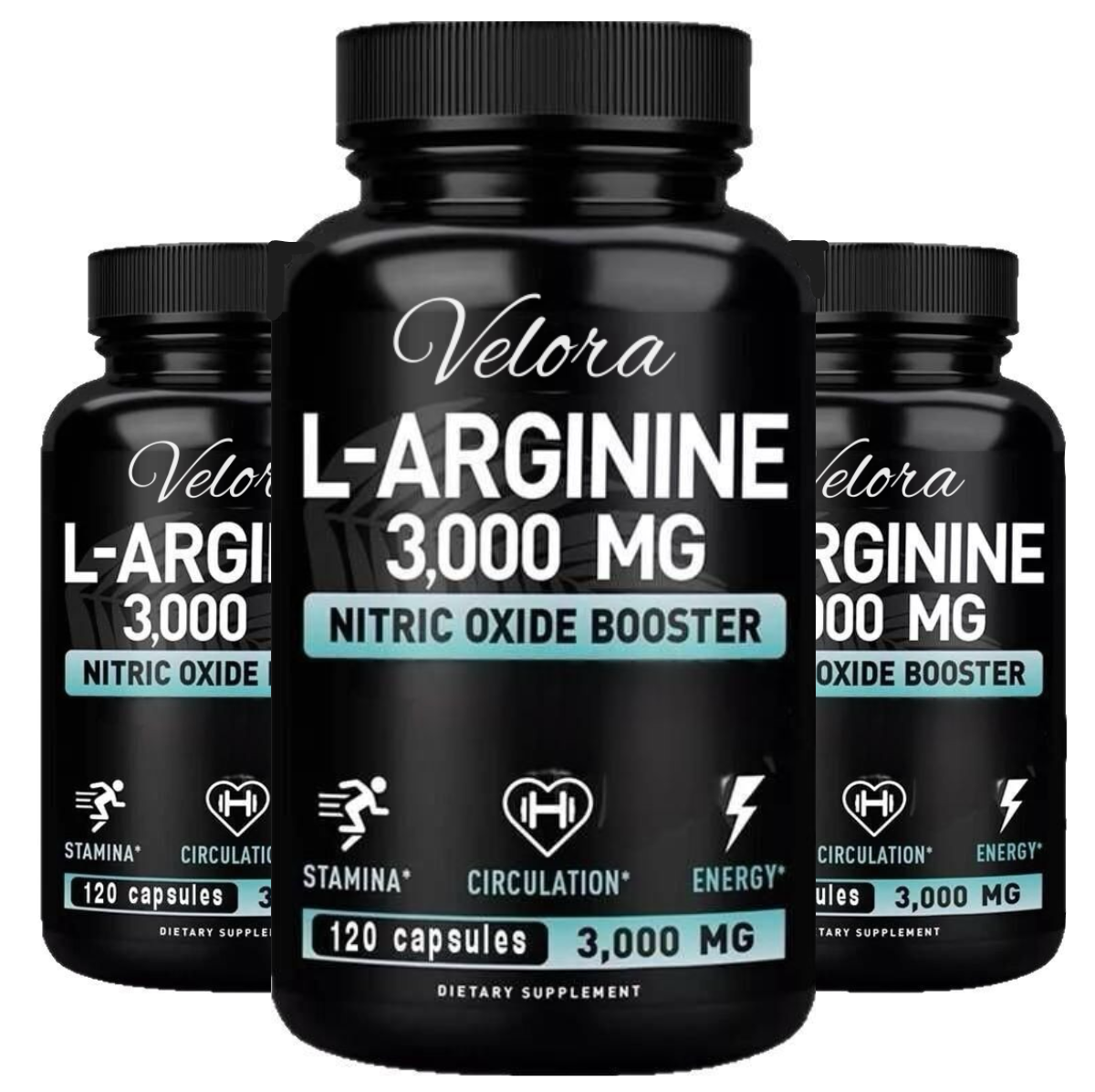 Velora L-Arginine Nitric Oxide Booster Pills - 120 count